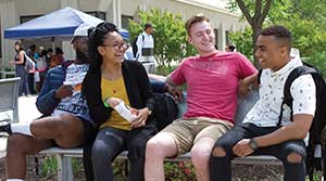 Student enjoying an outside event