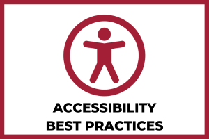 Accessibility Best Practices button