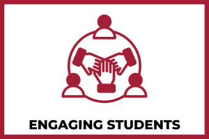 engaging students button