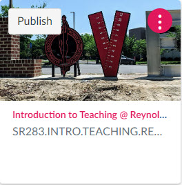 Intro to Teaching at Reynolds Canvas thumbnail