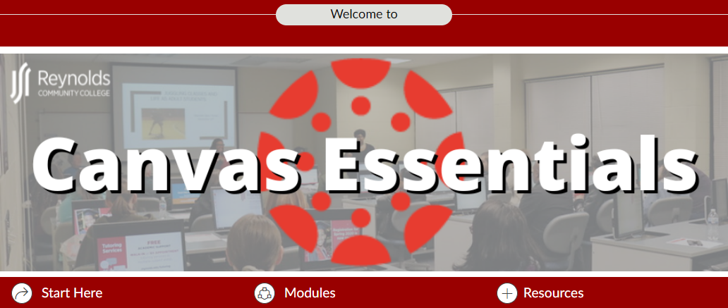 Canvas Essentials homepage screenshot