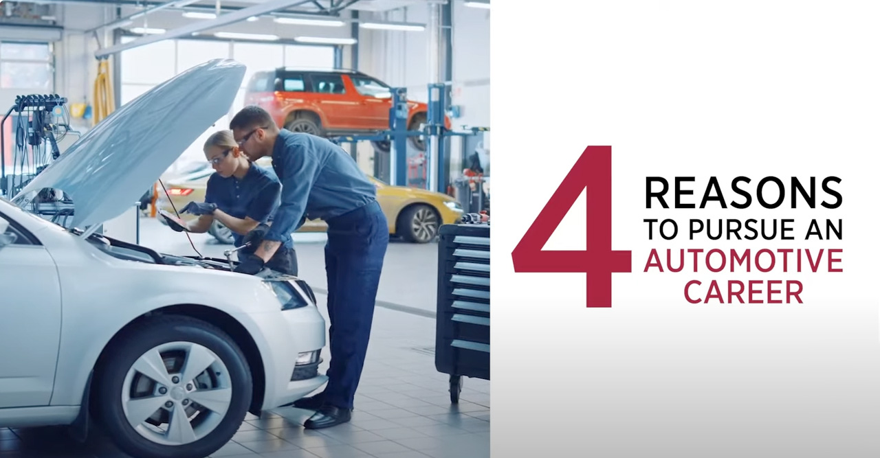 Image showcasing 4 reasons to pursue an automotive career.