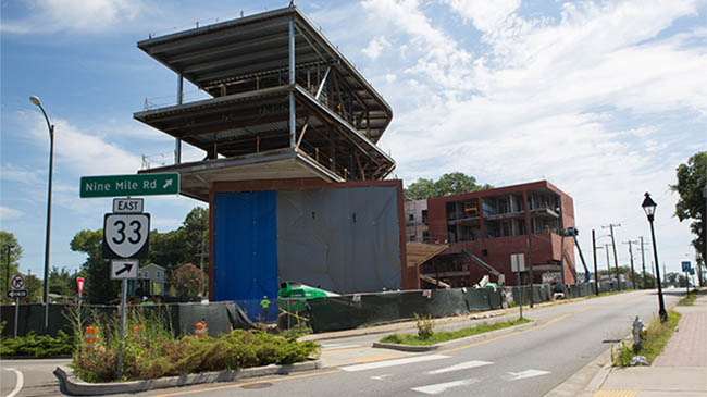 Construction site of the The Kitchens at Reynolds